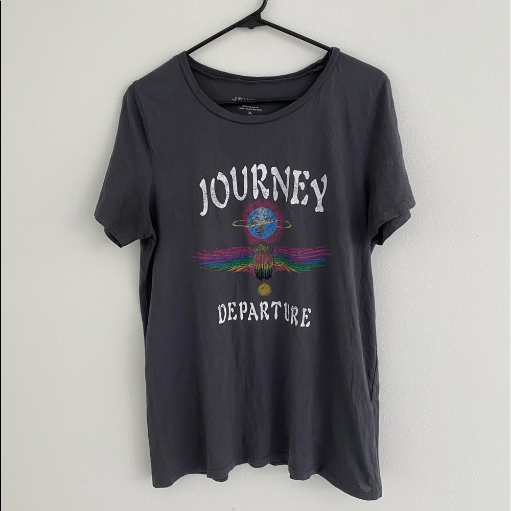 Journey Departure Graphic Short Sleeve Tee - Charcoal